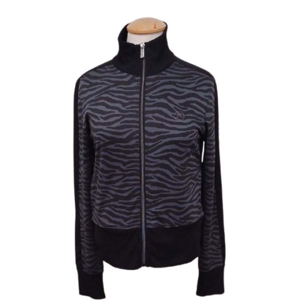 Boca Performance Animal Print Warm Up Track Jacket- Sz. Med